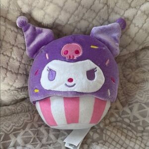 Hello Kitty (KUROMI) by Sanrio - Cute Purple & Pink Stuffed Plush approx 6 inche